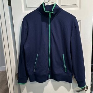 GAP XL Dark Blue Jacket with Bright Green Trim